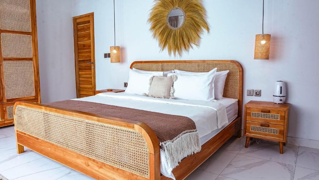 En eller flere senge i et værelse på Keikotorii Villa