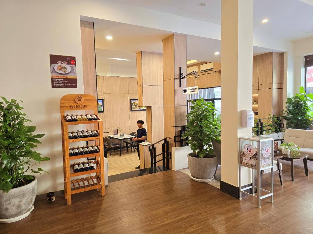 Kuchyň nebo kuchyňský kout v ubytování Joli Hotel