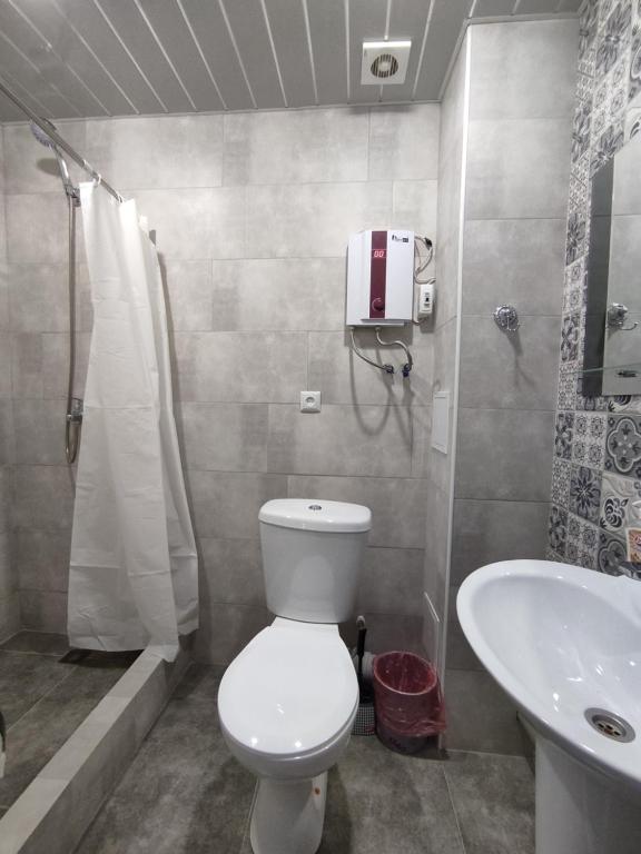 Koupelna v ubytování Hotel Talin