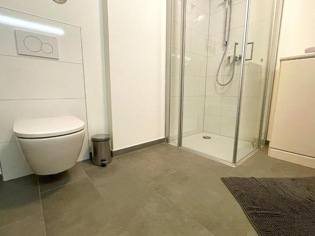 Koupelna v ubytování Ferienwohnung Grüner Ausblick