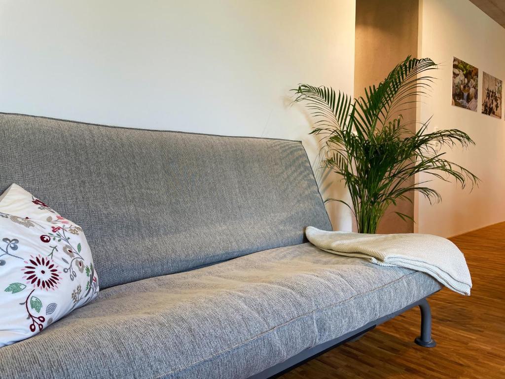 Posezení v ubytování Ferienwohnung Grüner Ausblick