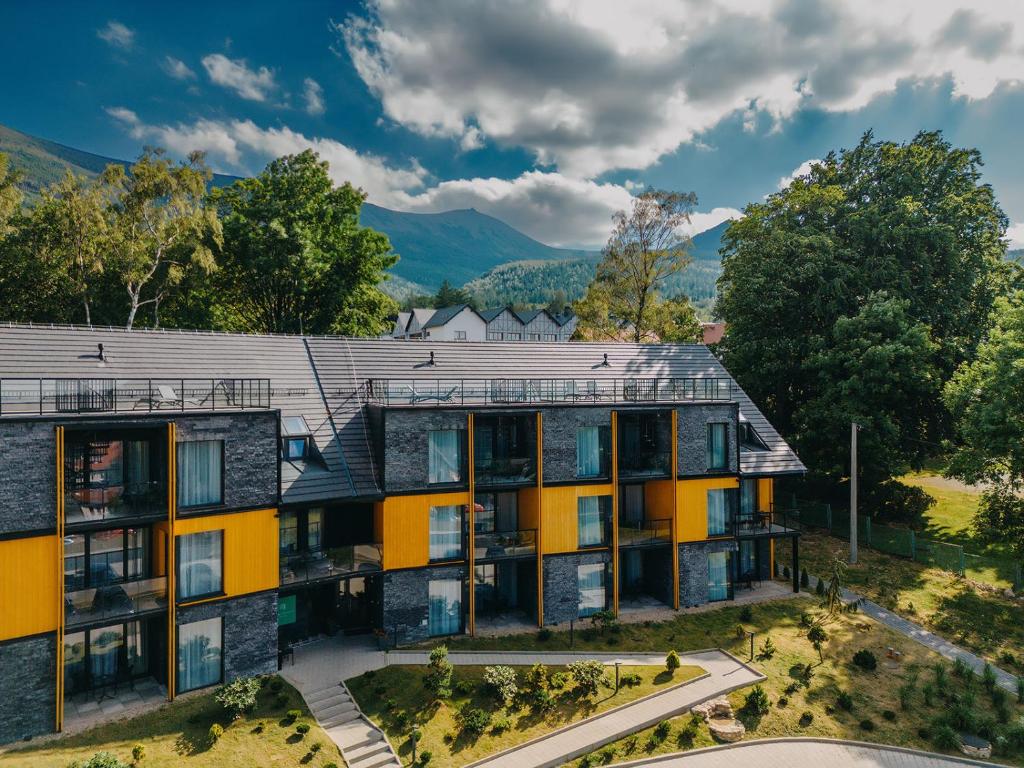 Výhľad na hory alebo výhľad na hory priamo z apartmánového hotela