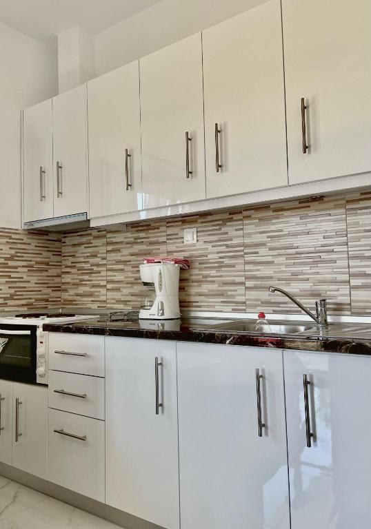 Kuchyň nebo kuchyňský kout v ubytování Anna Dani Apartments