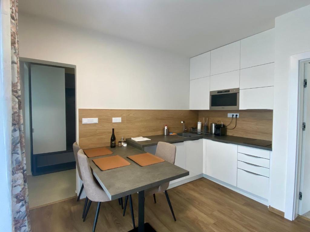 Kuchyň nebo kuchyňský kout v ubytování Apartments Severka - Jasná