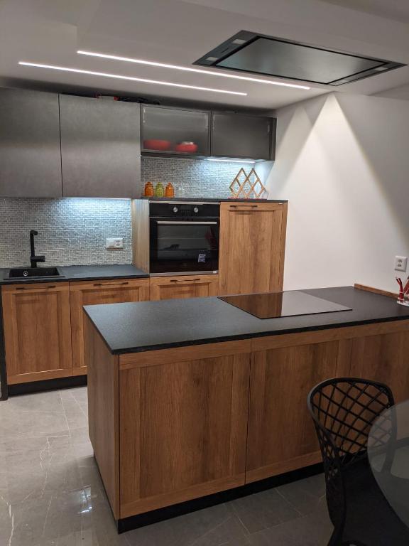 Kuchyň nebo kuchyňský kout v ubytování Ferienwohnung Primavista