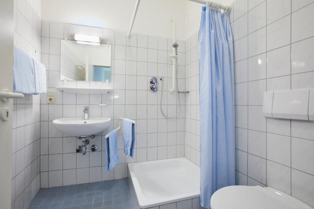 Koupelna v ubytování Gästehaus im LWH