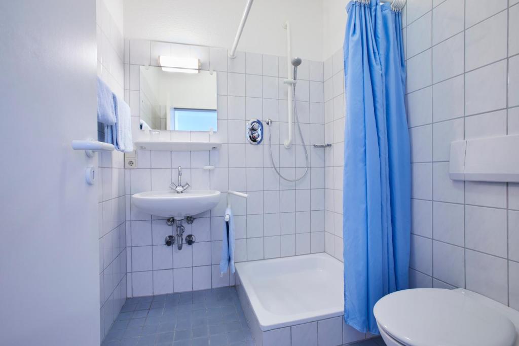 Koupelna v ubytování Gästehaus im LWH