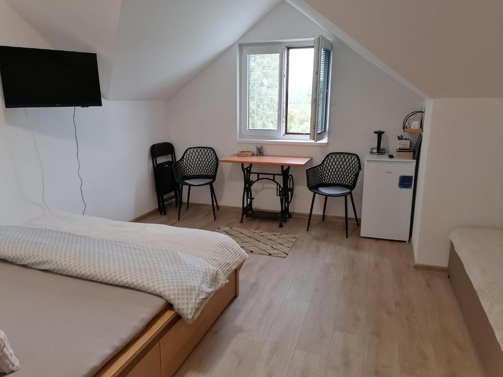 Postel nebo postele na pokoji v ubytování Víno Andrusiów