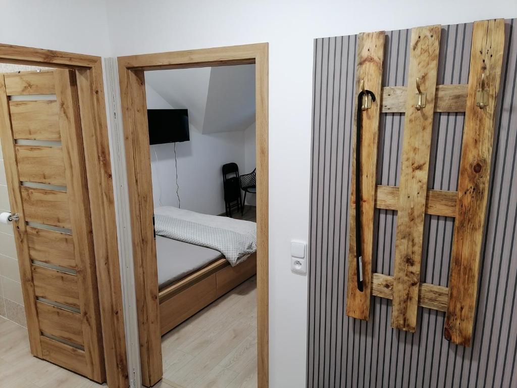 Postel nebo postele na pokoji v ubytování Víno Andrusiów