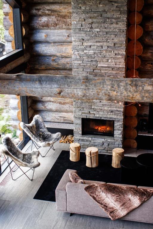 Гостиная зона в Luxury Villa Utsun Otso inc Hot Tub