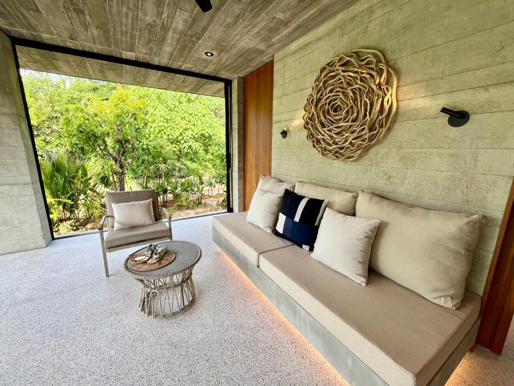 Posezení v ubytování Cape Pakarang Wow Wild Wellness Escapes