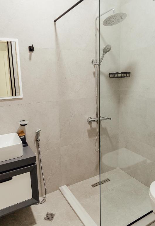 Koupelna v ubytování Tskaltubo Apartments
