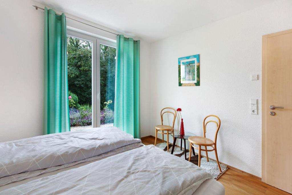 Postel nebo postele na pokoji v ubytování Ferienwohnung Milita