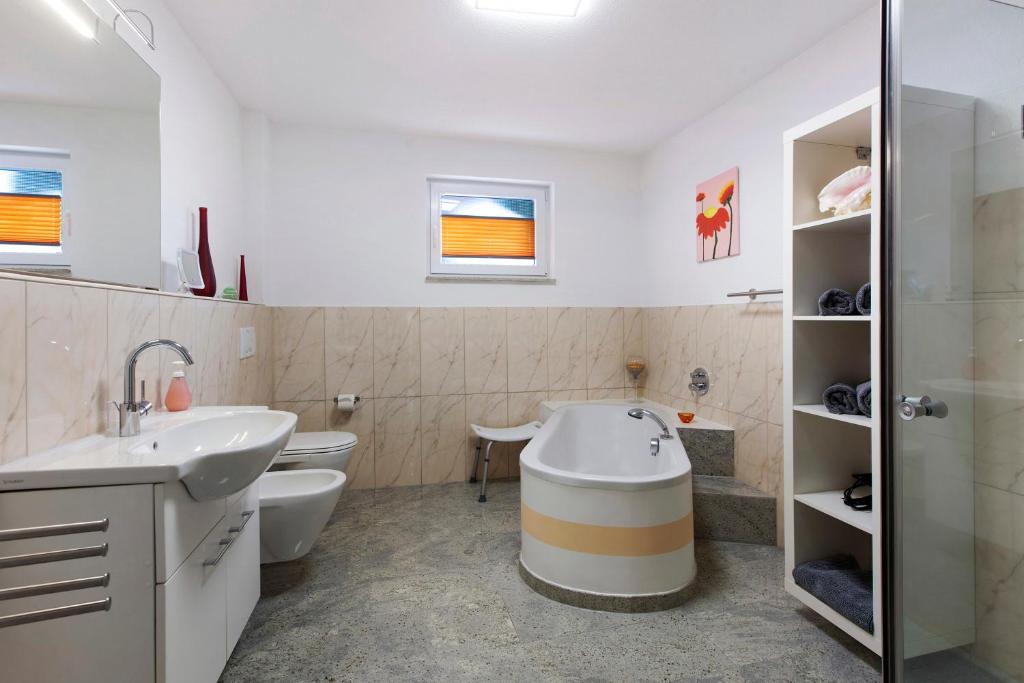 Koupelna v ubytování Ferienwohnung Milita