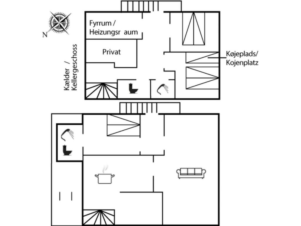 Půdorys ubytování Holiday Home Heilgard - 500m from the sea by Interhome