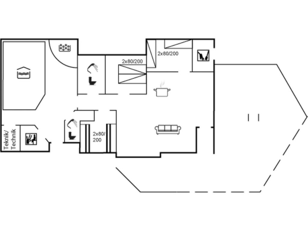Půdorys ubytování Holiday Home Eldmar - 500m from the sea by Interhome