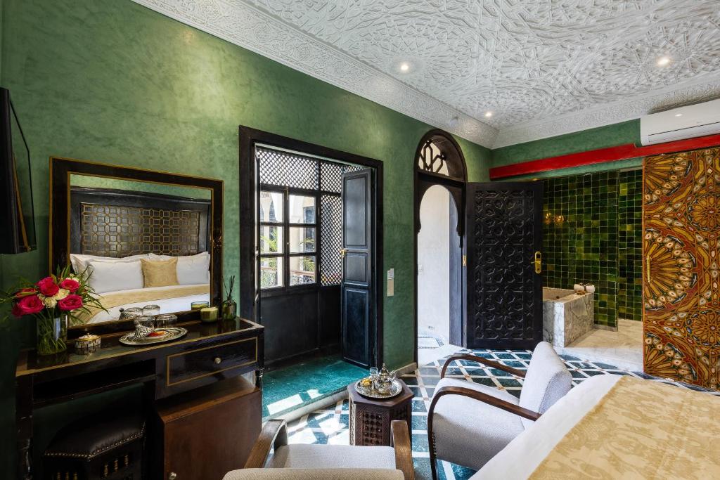 Posezení v ubytování Alrashid Marrakech