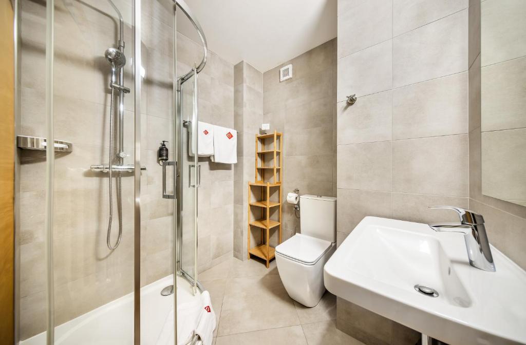 Koupelna v ubytování Residence Vyhlídka