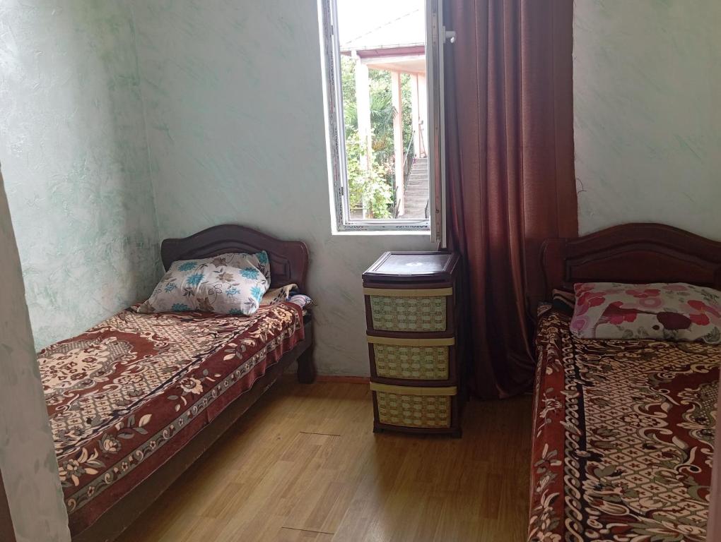 Postel nebo postele na pokoji v ubytování Likas haus