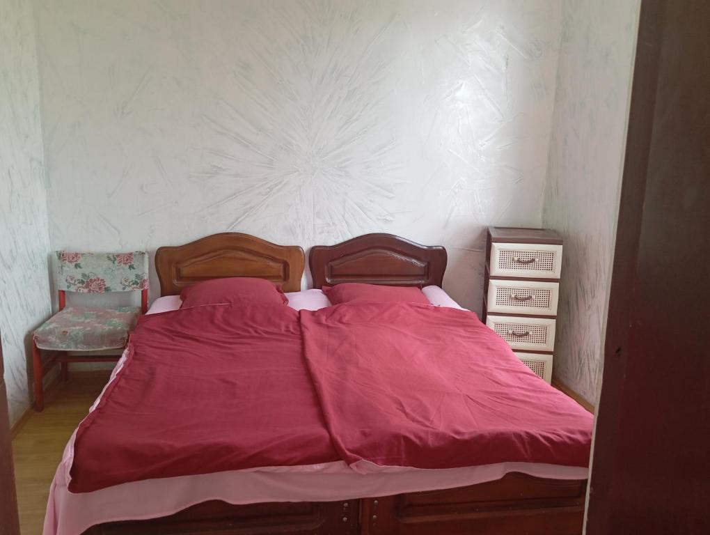 Postel nebo postele na pokoji v ubytování Likas haus