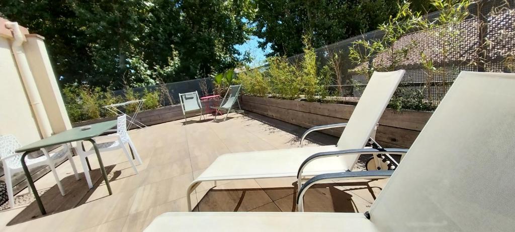 Balkón alebo terasa v ubytovaní Studio avec Terrasse