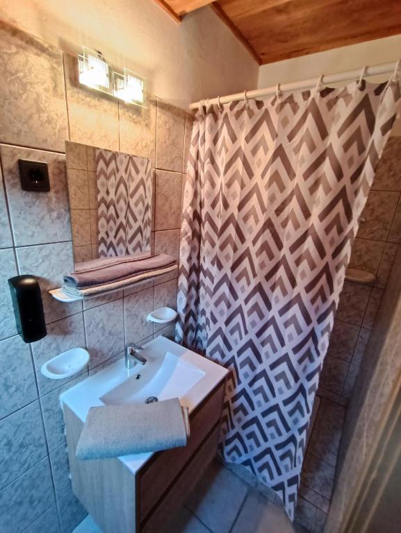 A bathroom at Rózsa Apartman Zalakaros