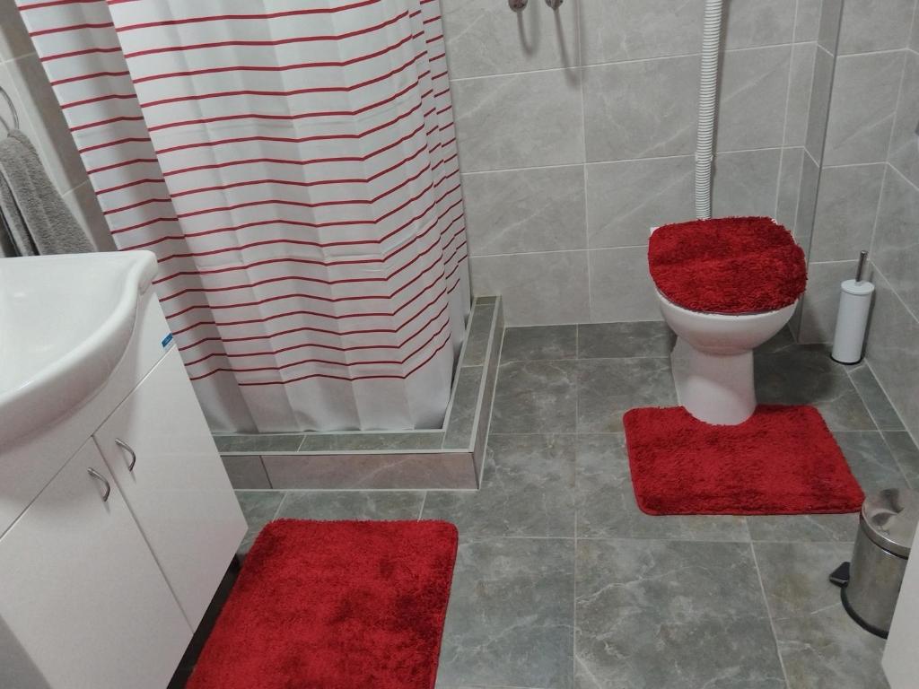 Koupelna v ubytování Stari Hrast 2