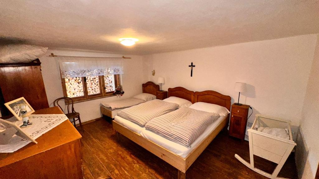 Postel nebo postele na pokoji v ubytování Chaloupka na Zelnicách Ratíškovice