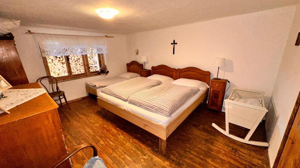 Postel nebo postele na pokoji v ubytování Chaloupka na Zelnicách Ratíškovice