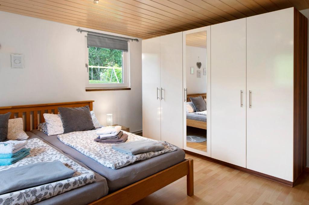 Postel nebo postele na pokoji v ubytování Haus Elfriede