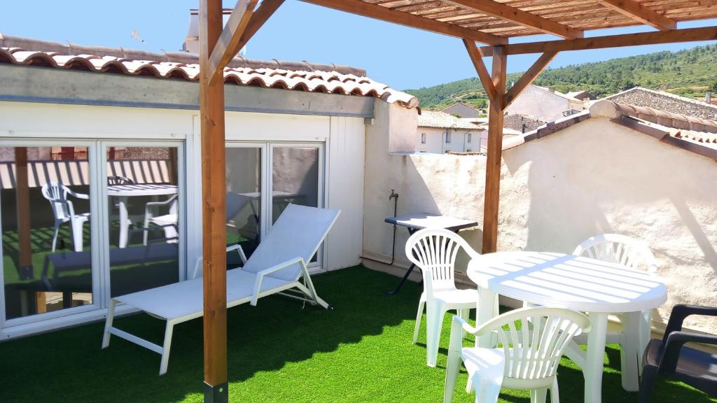 Balkon lub taras w obiekcie La Forgeolie