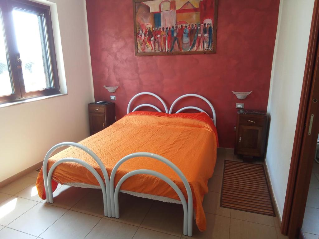 Postel nebo postele na pokoji v ubytování Da stefano