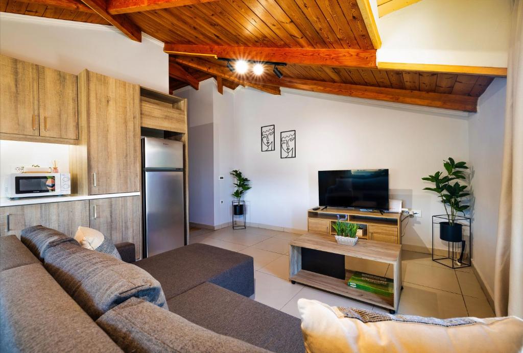 TV a/nebo společenská místnost v ubytování Ionian Serenity House