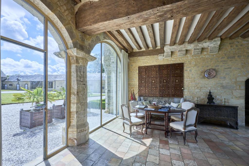 Balkón nebo terasa v ubytování MANOIR du QUESNAY