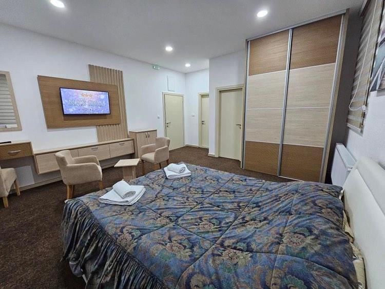 Postel nebo postele na pokoji v ubytování Naš Dom - MOTEL