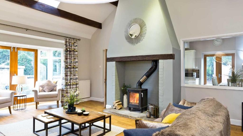Ruang duduk di Thornbridge Lodge