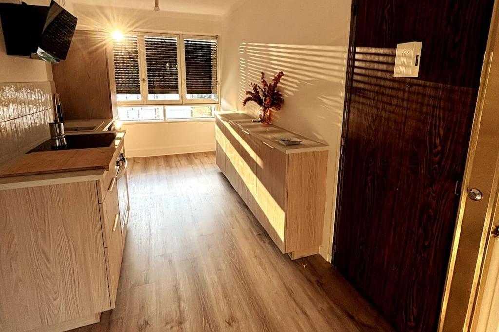 une cuisine avec un évier et un plan de travail dans l'établissement Cœur de Confluence, à Lyon