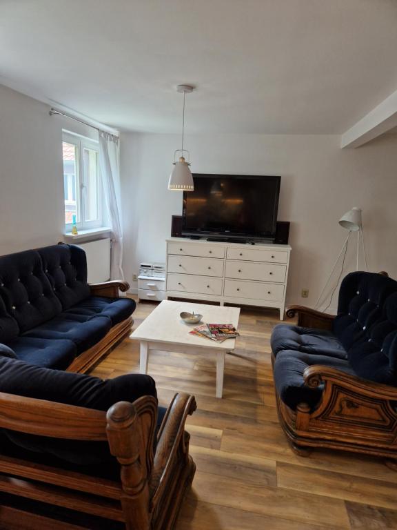 Χώρος καθιστικού στο Apartament u Zdrojka