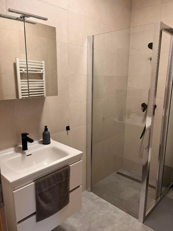 Kúpeľňa v ubytovaní Gréta Lux Apartman
