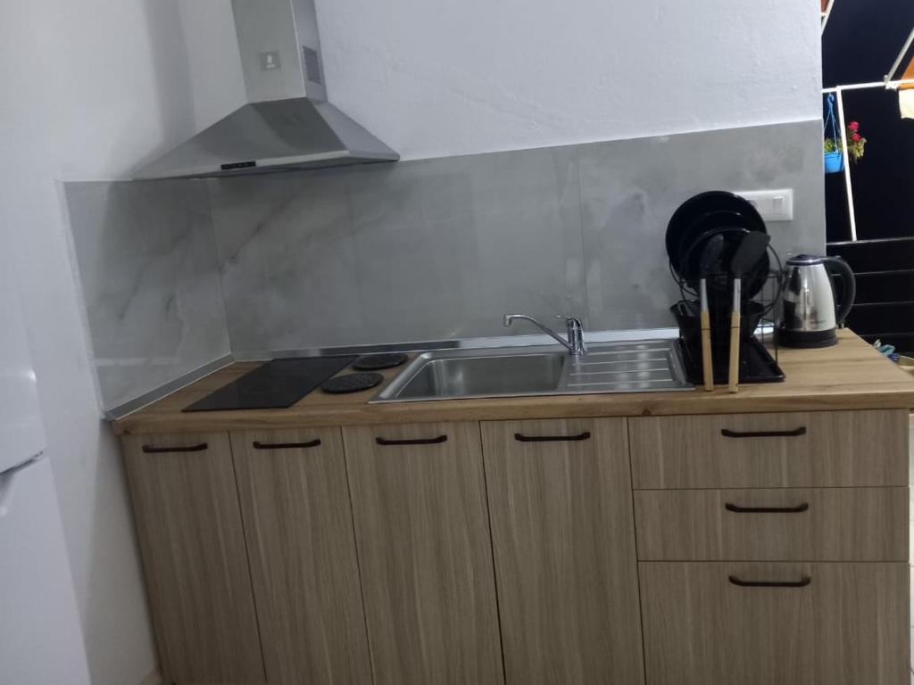 Kuchyň nebo kuchyňský kout v ubytování Vila Visi