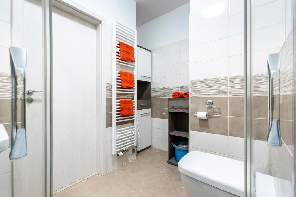 Koupelna v ubytování Apartmán "U nás doma" v chatě ALFA Černý Důl