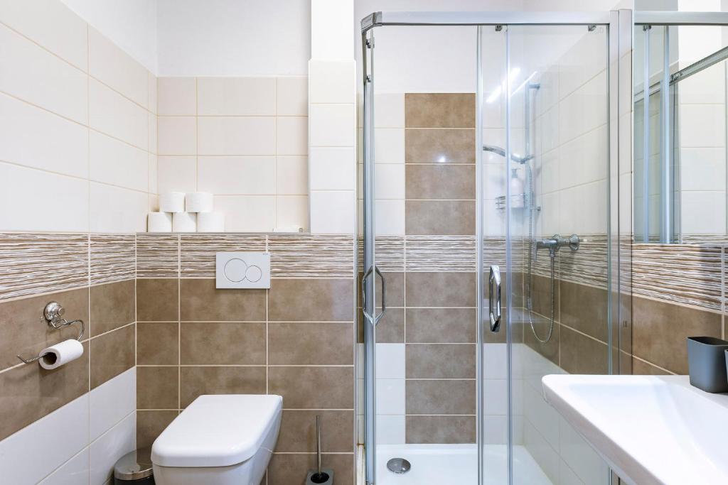 Koupelna v ubytování Apartmán "U nás doma" v chatě ALFA Černý Důl
