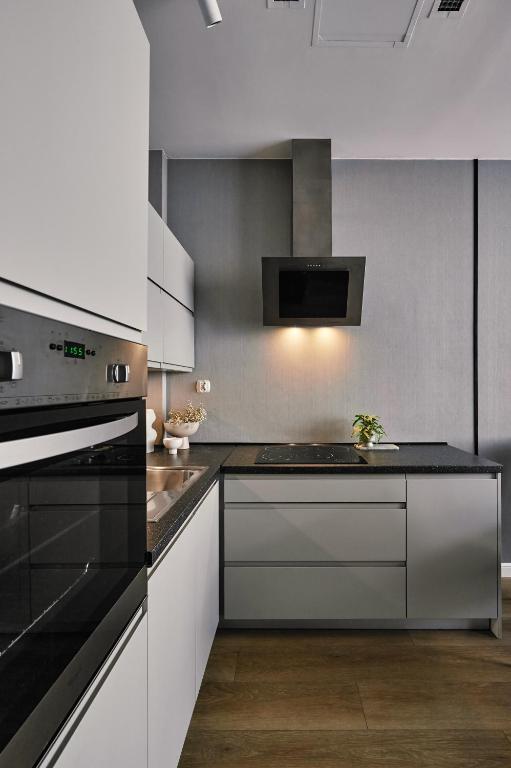 Kuchyňa alebo kuchynka v ubytovaní Wielopole17 Max Apartment with AC
