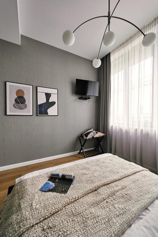 Posteľ alebo postele v izbe v ubytovaní Wielopole17 Max Apartment with AC