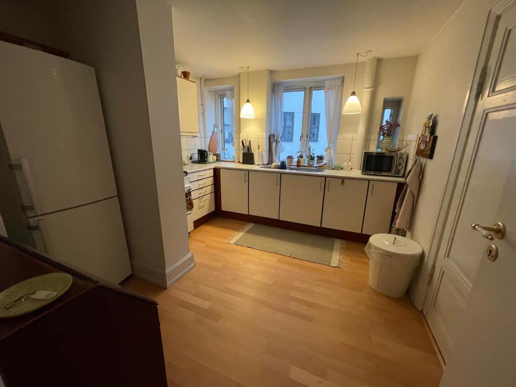 Kuchyň nebo kuchyňský kout v ubytování Christianshavns lakes room