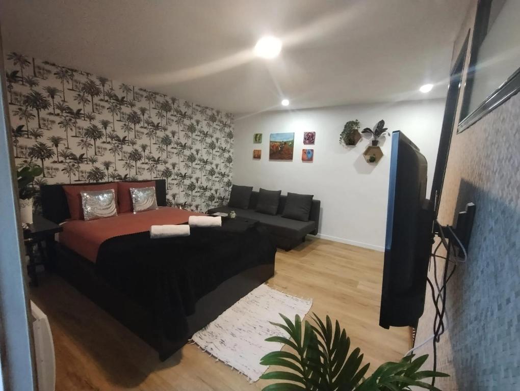 Ruang duduk di Studio confortable à Noyers-sur-Cher - 30 m² - Parking