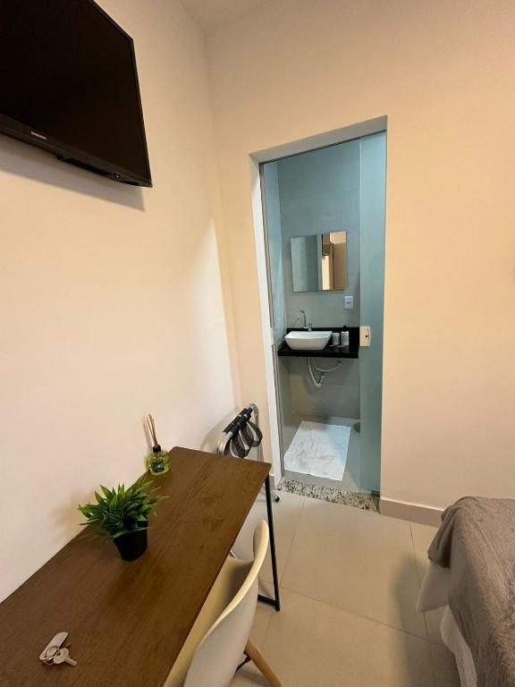 TV a/nebo společenská místnost v ubytování Torre Hotel