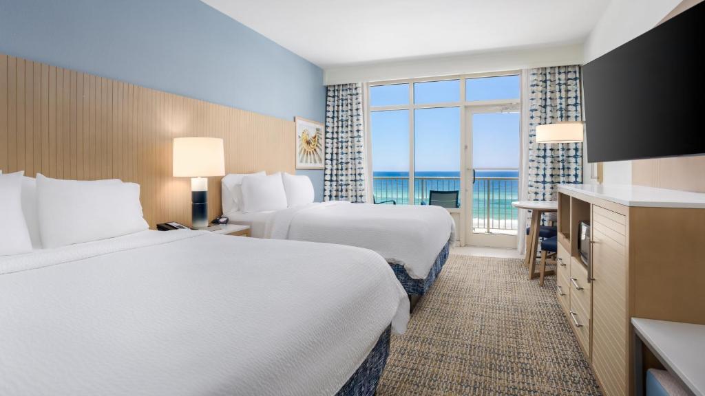Holiday Inn Resort Fort Walton Beach by IHG - 标准皇后室，带有两张大床和海景