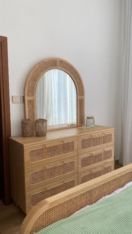 Postel nebo postele na pokoji v ubytování Sea villa sifah