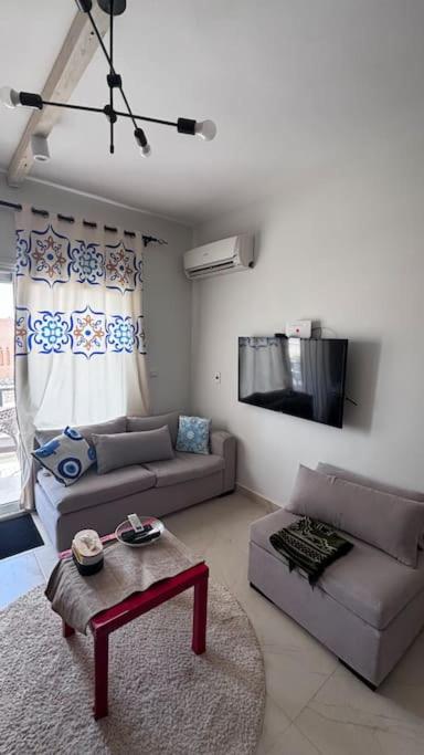 Posezení v ubytování Cozy apartment in La Hacienda